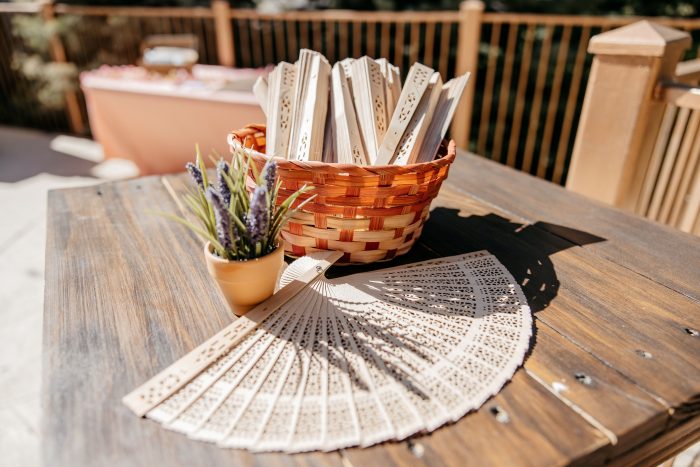 Vintage Fans As Wedding Favors