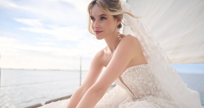 Bride In Wedding Dress Called Atherton By Sottero And Midgley With Bridal Accessories