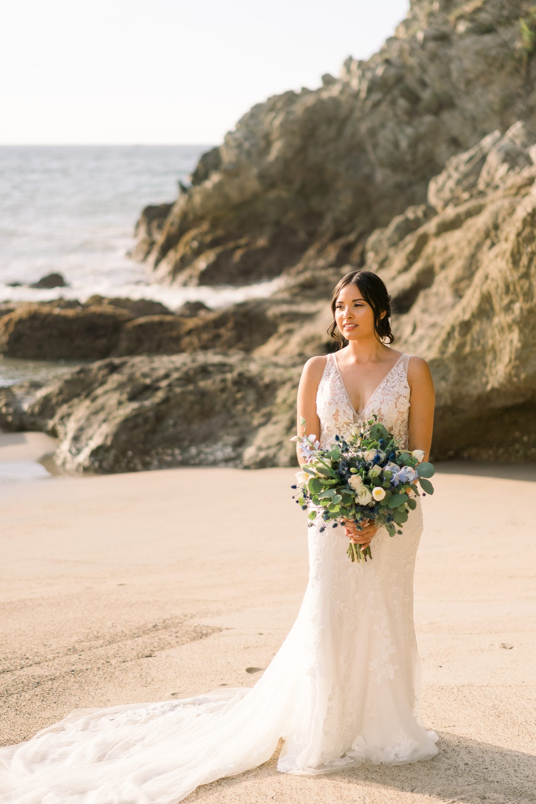 Bride In Micro Wedding Dress Called Greenley By Maggie Sottero