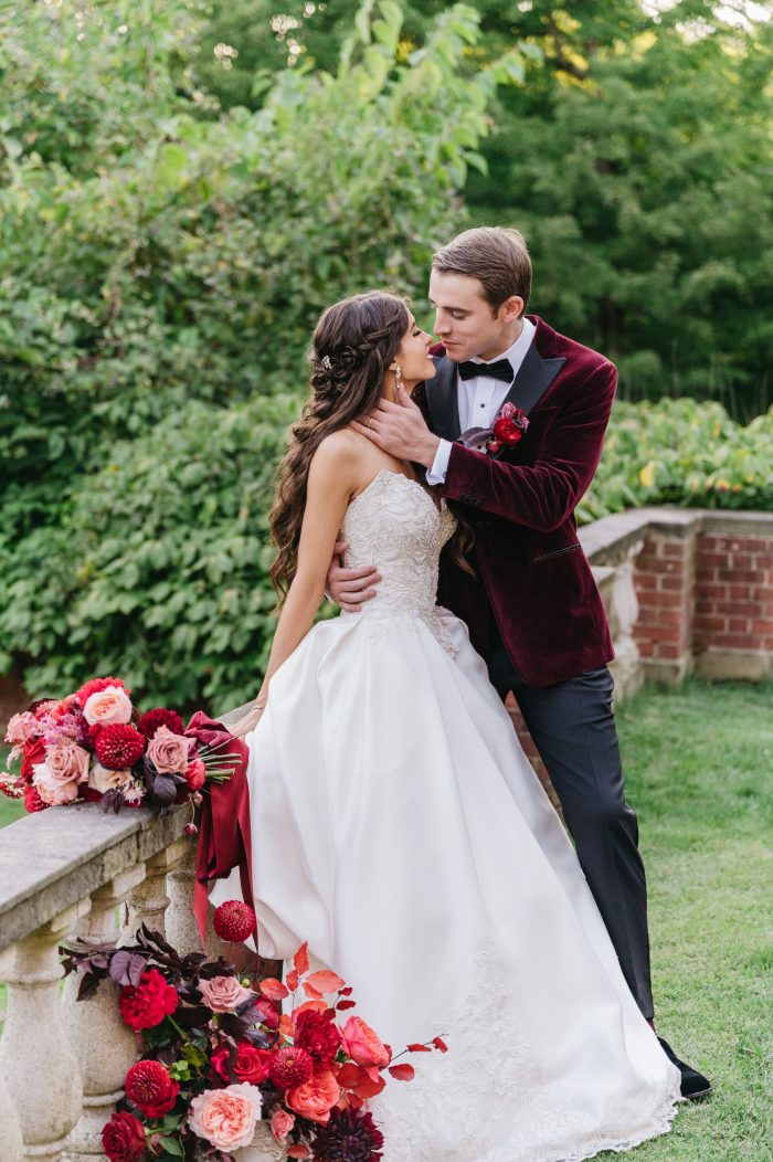 Bride In Ballgown Called Kimora By Sottero And Midgley With Groom