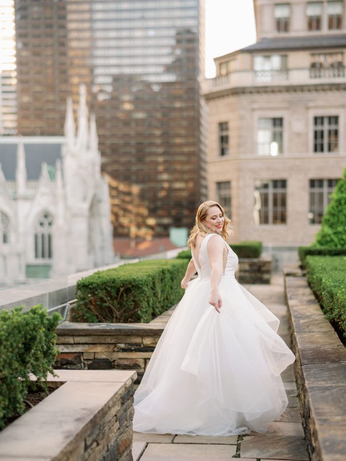 Plus Size Bride In Ruffled Wedding Dress Called Fatima By Maggie Sottero