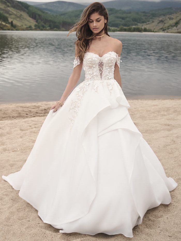 Bride In Ruffled Wedding Dress Called Knox By Sottero And Midgley