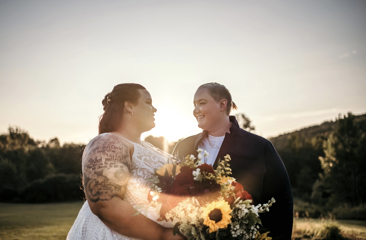 Bride In Boho Lace Wedding Dress Called Roxanne By Sottero And Midgley