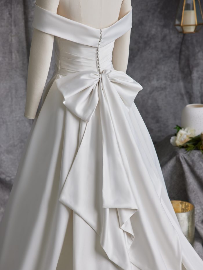 Satin Bow At Wedding Dress Called Kiki By Rebecca Ingram
