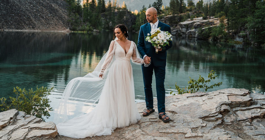 Bride In Airy Wedding Dress Called Joanne By Rebecca Ingram