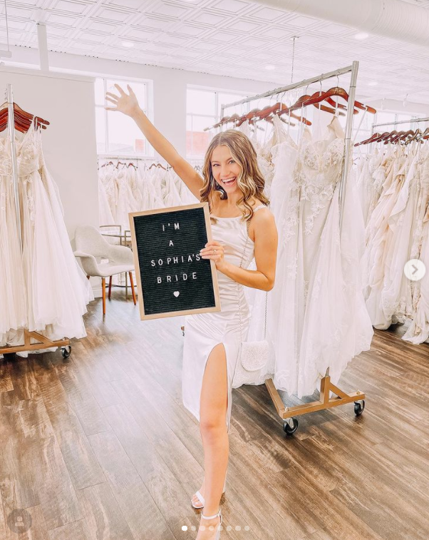Influencer Saying Yes To The Dress At Wedding Dress Boutiques Sophia Bridal 