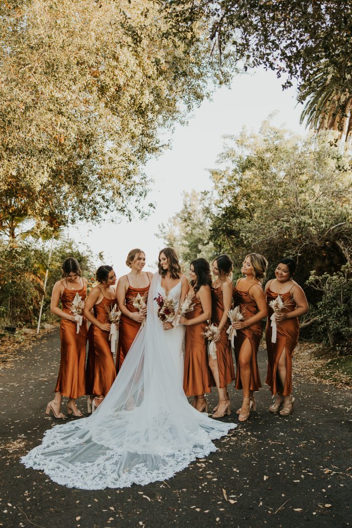 Bride In Crepe Wedding Dress Called Bracken By Sottero And Midgley