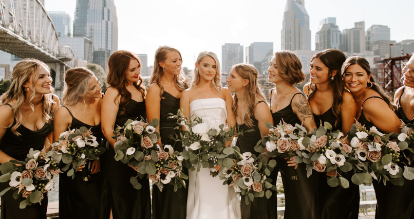 Bride In Simple Wedding Dress Called Mitchell By Maggie Sottero In Cost Saving Wedding