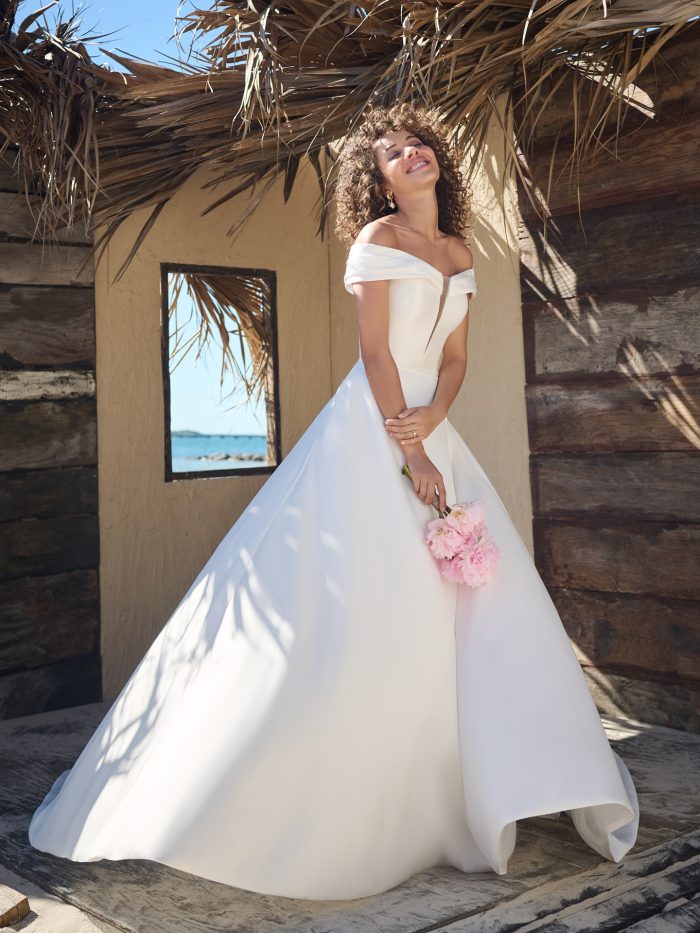 Bride In Barbiecore Wedding Dress Called Patience By Rebecca Ingram