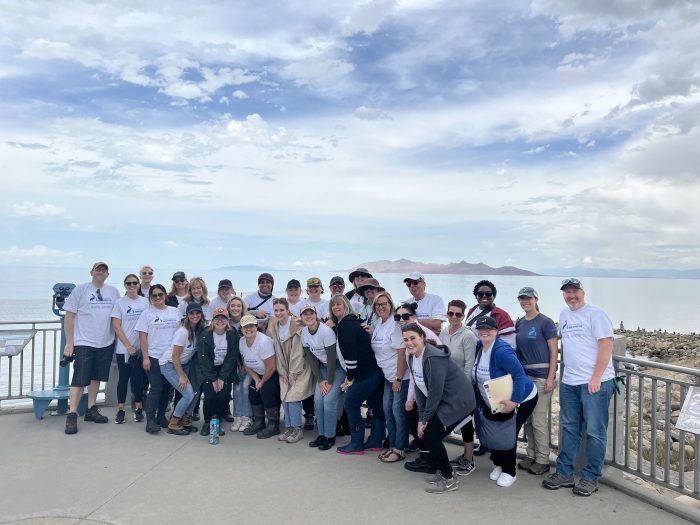 Maggie Sottero Employees Volunteering At The Great Salt Lake For Positive Impacts