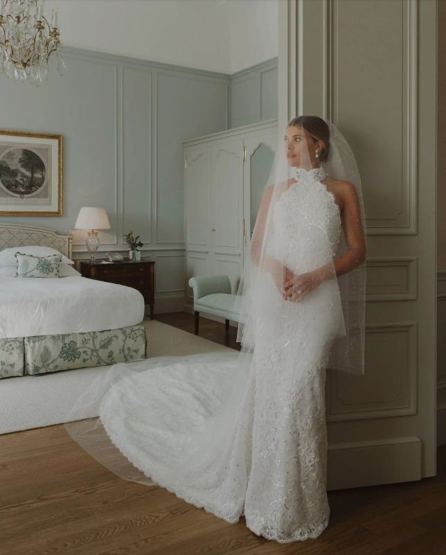 Sofia Richie wearing one of our favorite celebrity wedding dresses