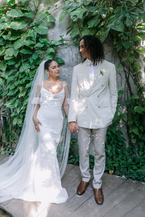 Vanessa Hudgens wearing one of our favorite celebrity wedding dresses