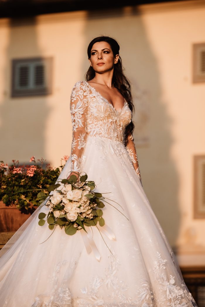 Maggie sottero long on sale sleeve wedding dresses