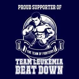 Logo for team lukemia beat down, who hope to make an impact