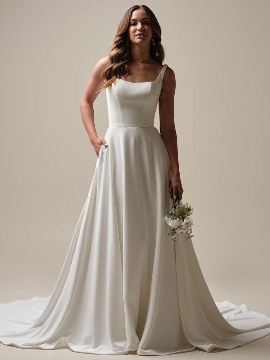 Bride wearing Olivianna Marie by Rebecca Ingram, one of our wedding dresses with pockets