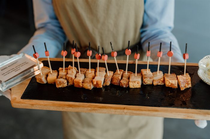 Appetizers at an engagement party 