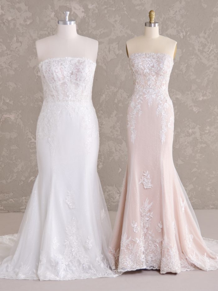 Connor wedding dress by Sottero and Midgley in different wedding dress colors