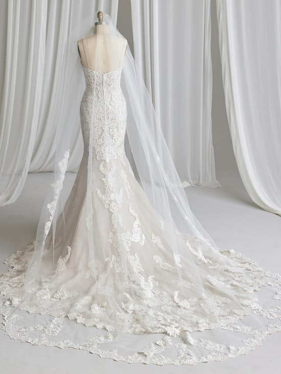 Fiona Cathedral Veil as a wedding dress customization