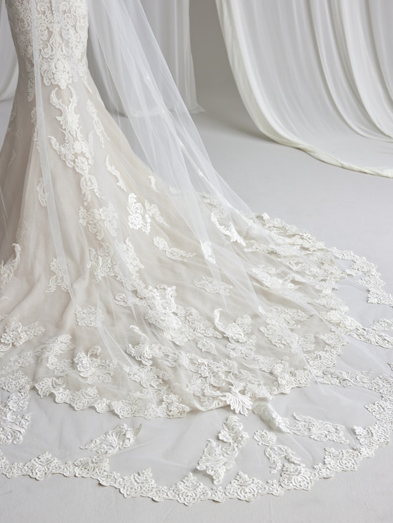 Fiona Cathedral Veil as a wedding dress customization