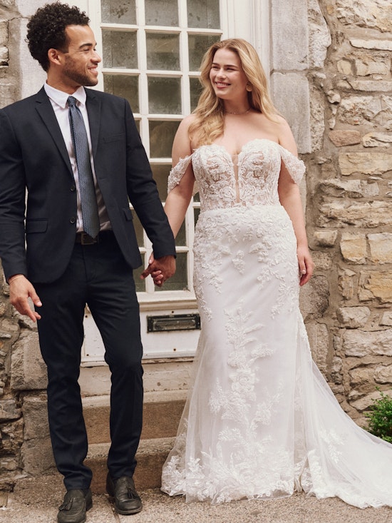 Bride wearing Tegan by Rebecca Ingram