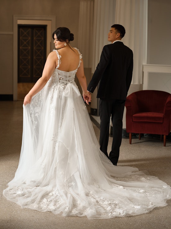 Bride wearing one of our floral wedding dresses called Wicklow by Sottero and Midgley