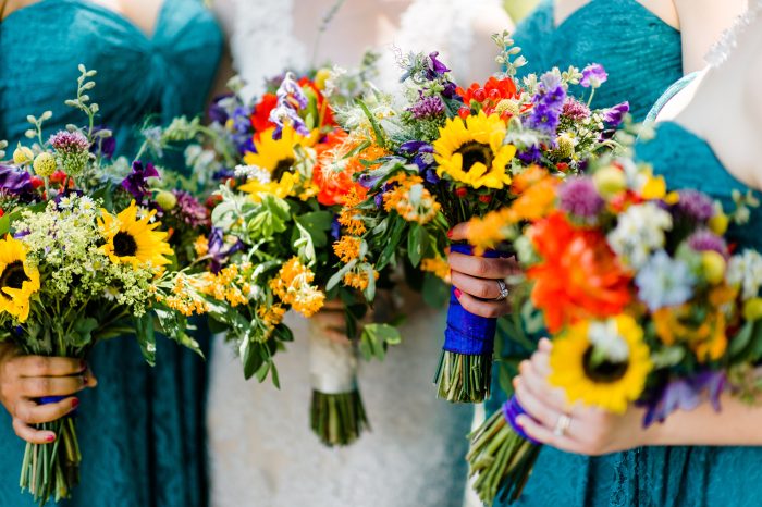 Colorful bouquet for LGBTQ+ wedding ideas