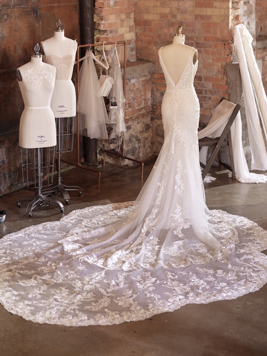 A Fontaine wedding dress train by Maggie Sottero