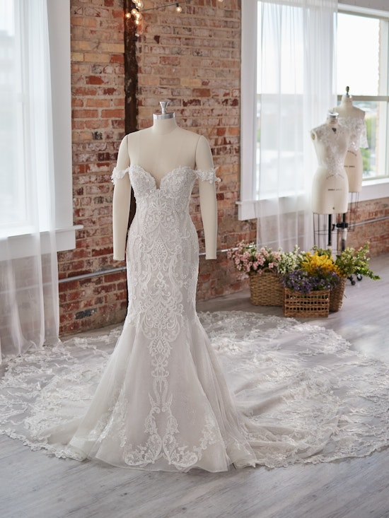 A Frederique wedding dress train by Maggie Sottero