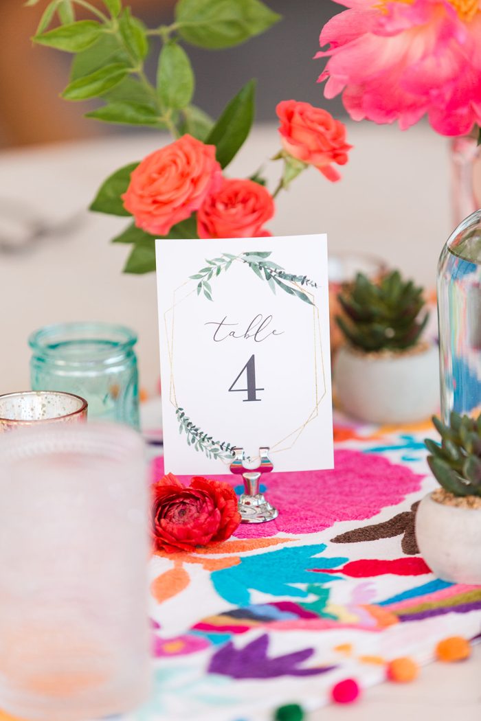 Colorful centerpieces for LGBTQ+ wedding ideas