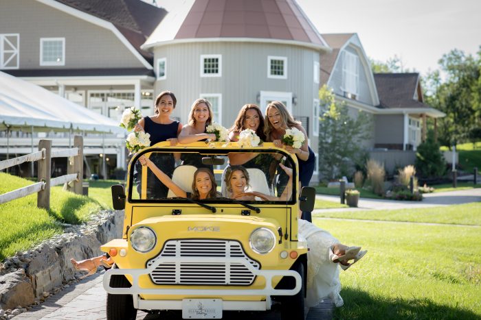 Colorful getaway car for LGBTQ+ wedding ideas