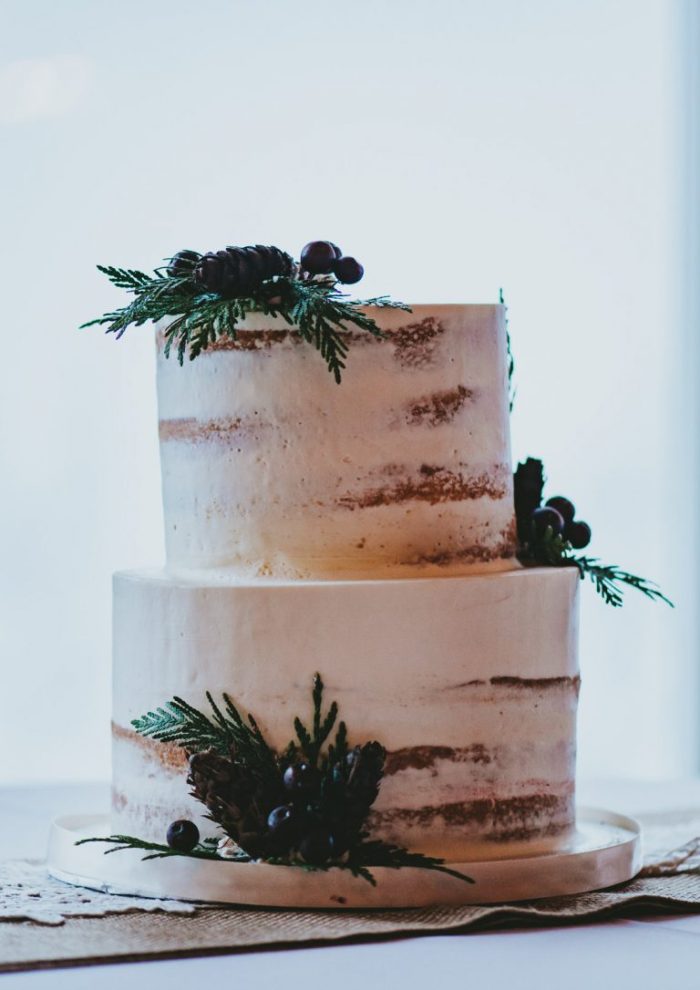 Winter wedding cake