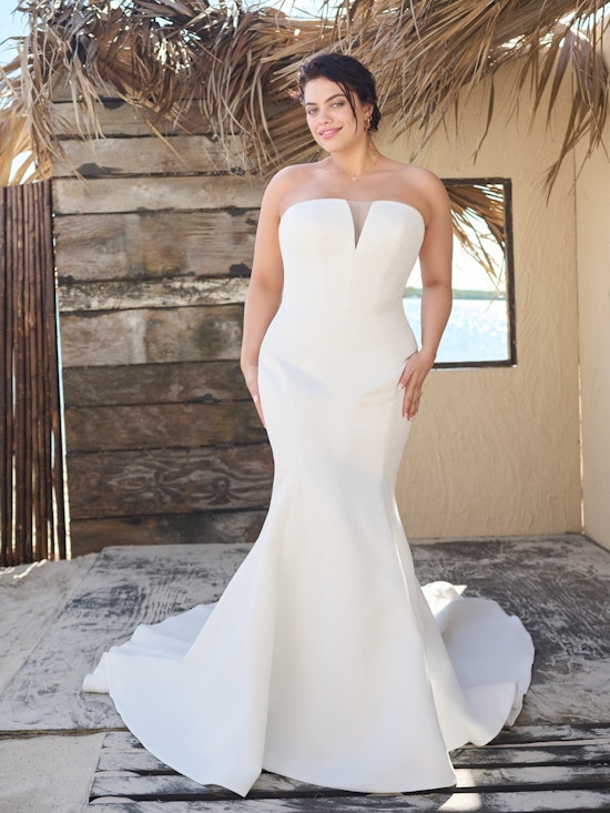 Bride wearing Marsha by Rebecca Ingram