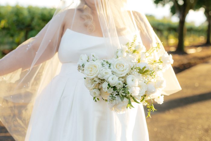 Bride wearing Aspen by Sottero