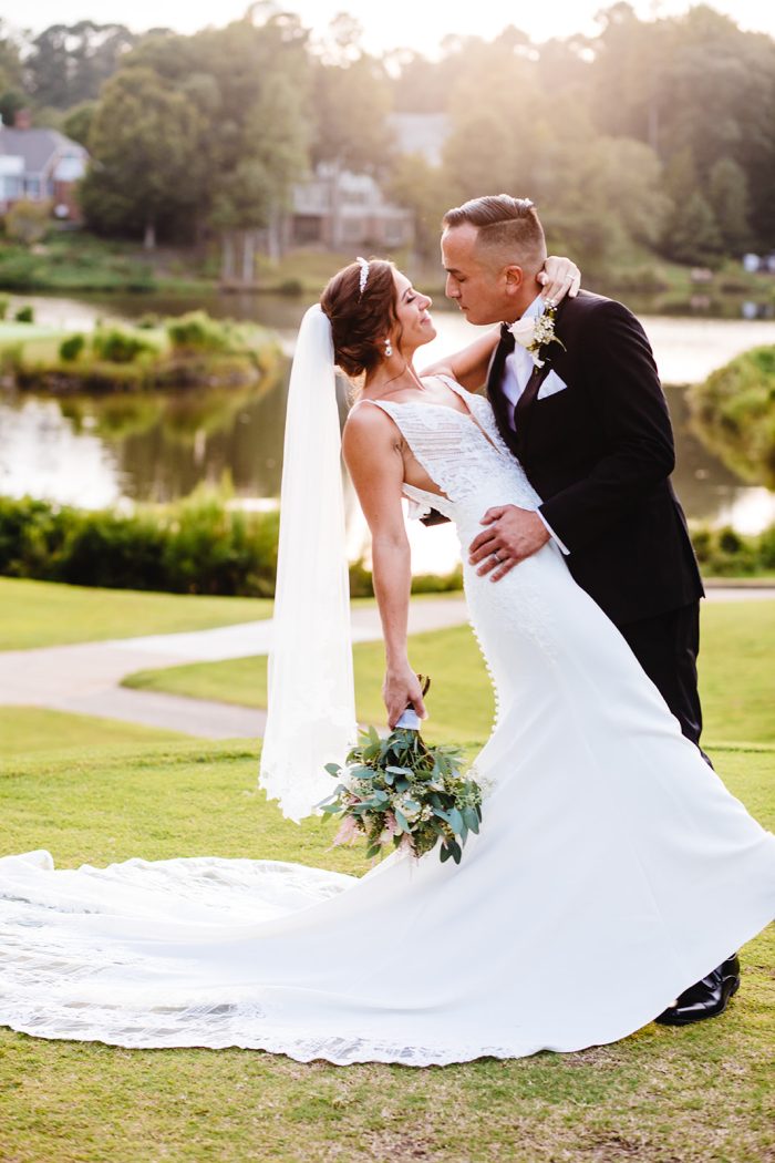 Bride wearing Bracken by Sottero and Midgley