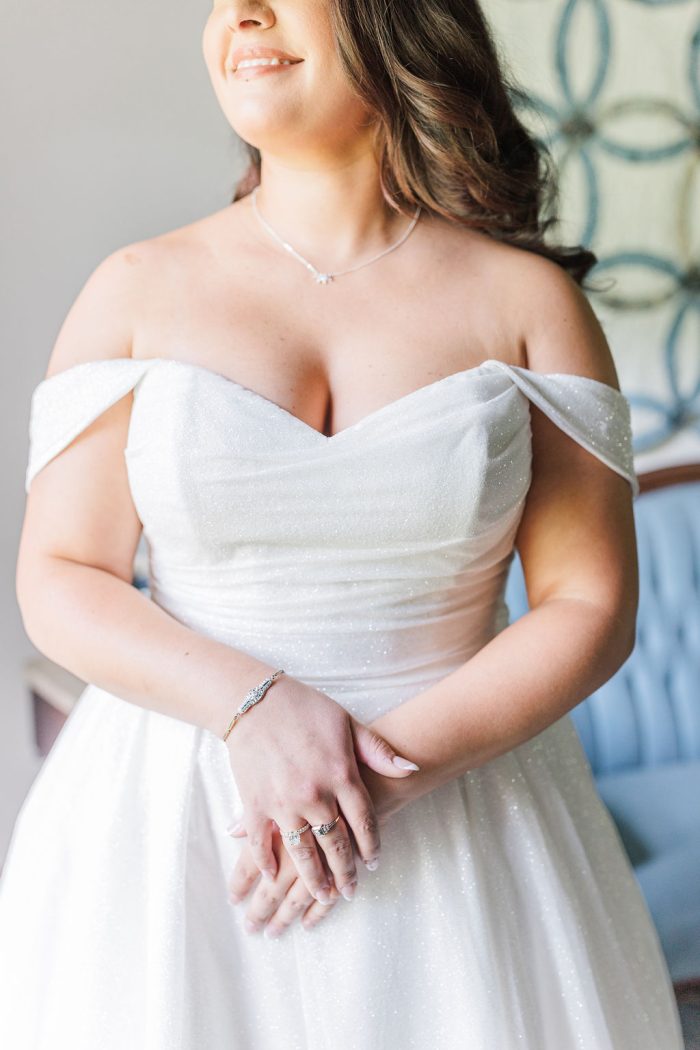 Bride wearing Anniston by Maggie Sottero