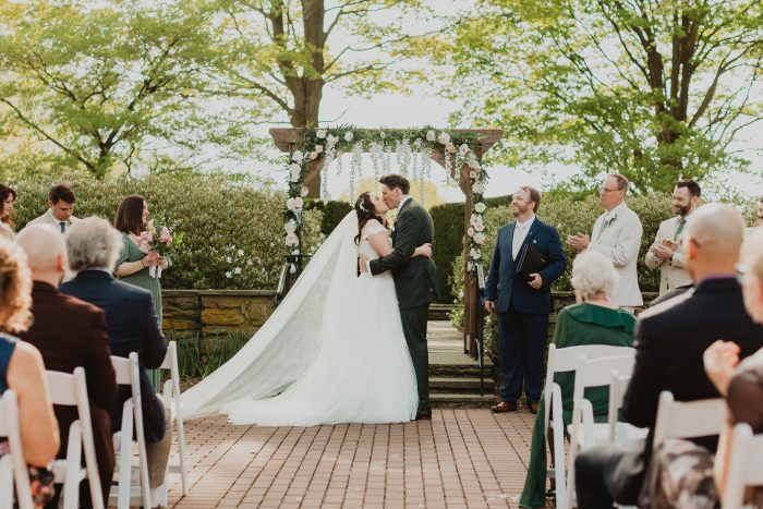 Bride wearing Mason by Sottero and Midgley as part of her bridal style