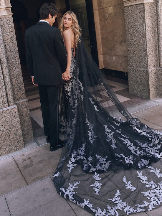 Bride wearing Peony Veil