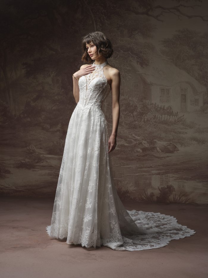 maggie sottero halter neck wedding dress Maggie Sottero Wedding Dresses 2012  Symphony Collection